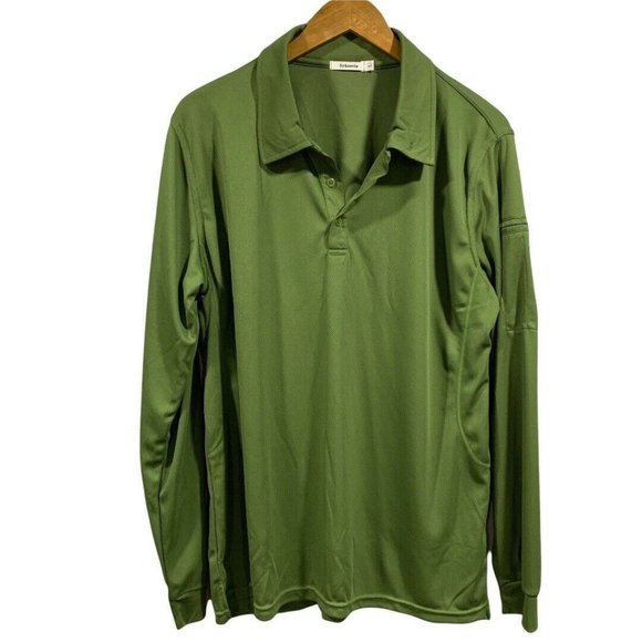 4/$25 Sykooria Performance Outdoor Quick Dry Golf Shirt Long Sleeve Men Size L - Picture 3 of 8